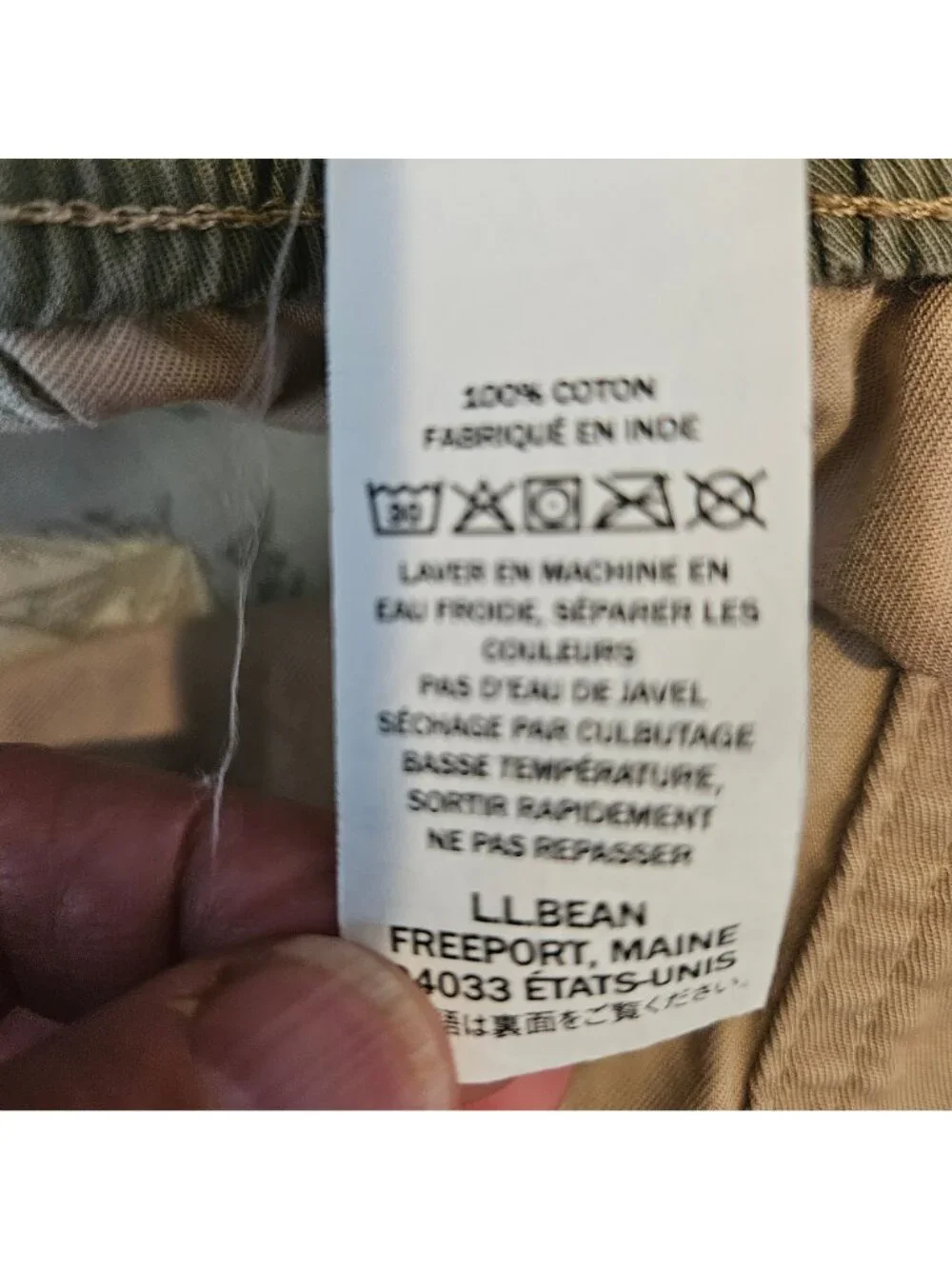 L.L. Bean Mens L Classic Fit Tan Cotton Drawstring Shorts Beach vacation casual
